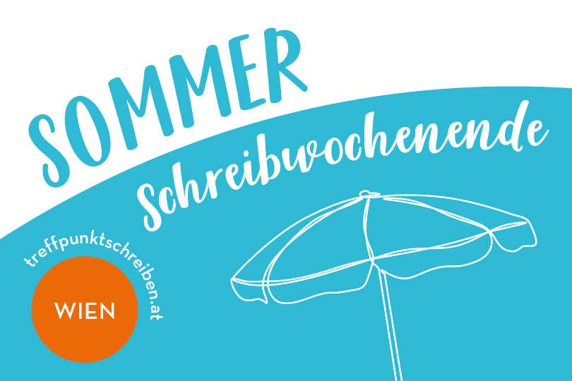 Sommer Schreibwochenende, in Wien, gemeinsam Schreiben, Writing Retreat, Darstellung Sonnenschirm