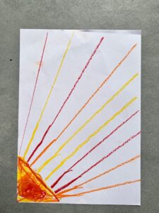 Abbildung einer gescribbelten Sommersonne